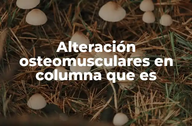 Alteración Osteomusculares en Columna que es