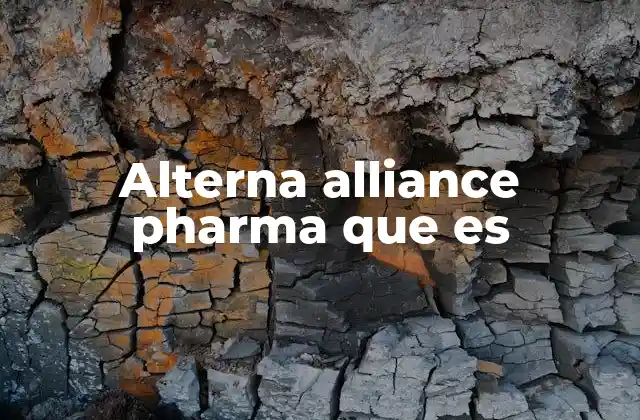 Alterna Alliance Pharma que es