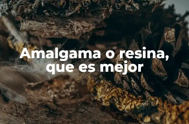 Amalgama o Resina, que es Mejor 2 Comparando materiales dentales para restauraciones