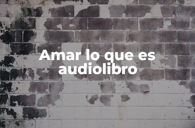 Amar Lo que es Audiolibro
