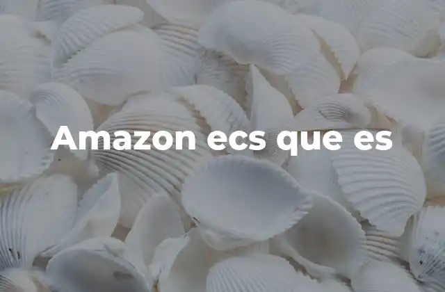 Amazon Ecs que es
