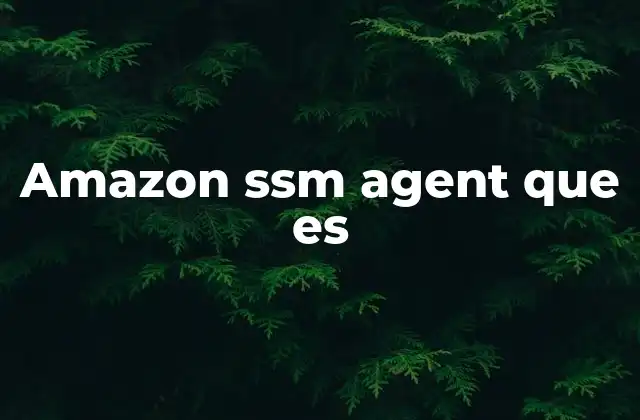 Amazon Ssm Agent que es