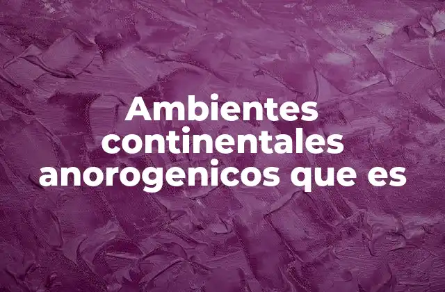 Ambientes Continentales Anorogenicos que es