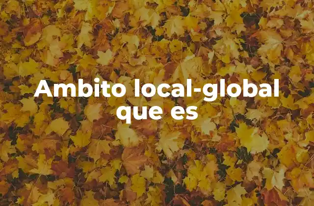Cómo interactúan lo local y lo global en la toma de decisiones