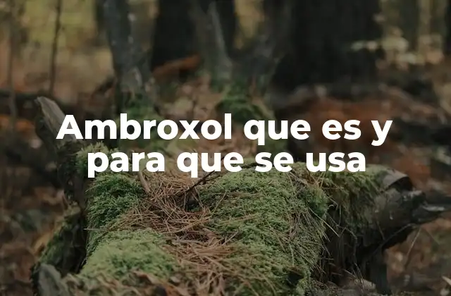 Ambroxol que es y para que Se Usa