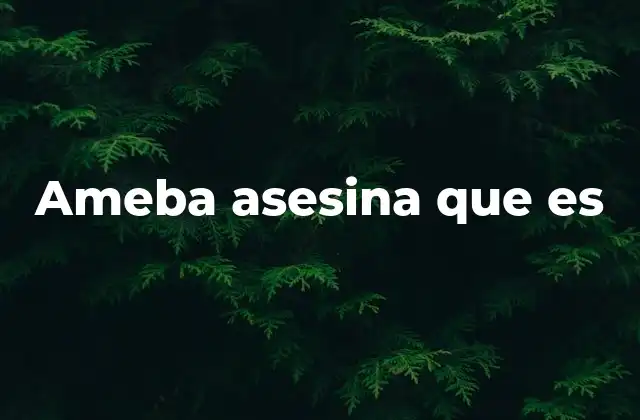 Ameba Asesina que es