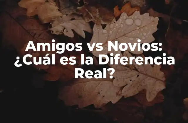 Amigos Vs Novios: ¿cuál es la Diferencia Real? 2 Definición y Características de una Amistad