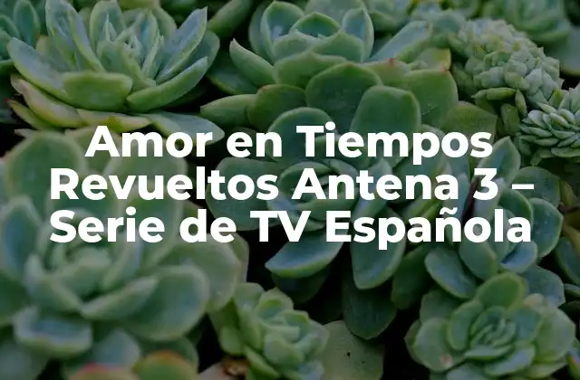 Amor en Tiempos Revueltos Antena 3 – Serie de Tv Española