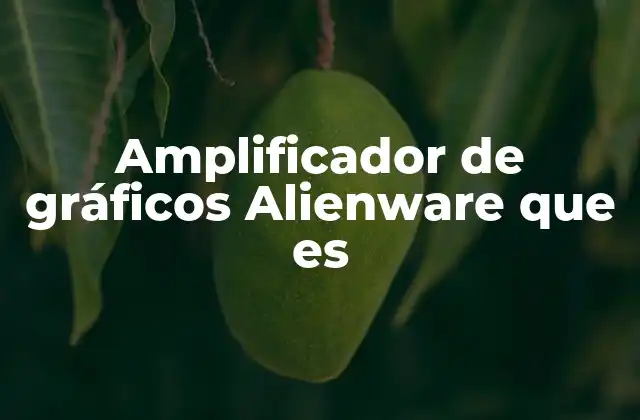 Amplificador de Gráficos Alienware que es