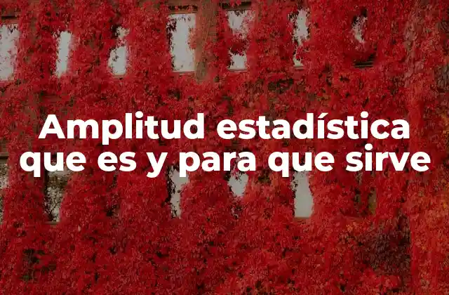 ¿Cómo se interpreta la amplitud estadística en el análisis de datos?