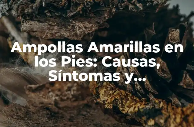 Ampollas Amarillas en los Pies: Causas, Síntomas y Tratamiento