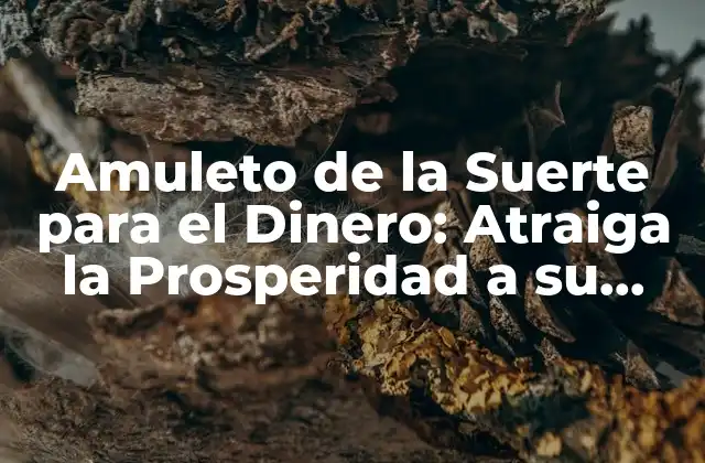 Amuleto de la Suerte para el Dinero: Atraiga la Prosperidad a Su Vida