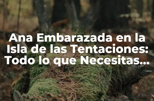 Ana Embarazada en la Isla de las Tentaciones: Todo Lo que Necesitas Saber