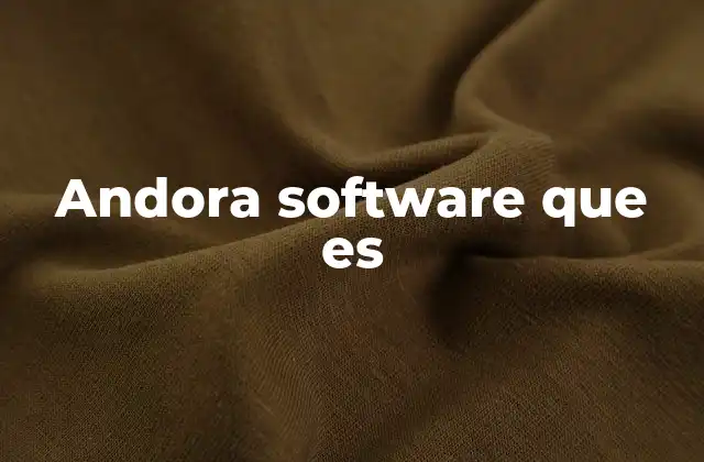 Andora Software que es