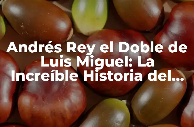 Andrés Rey el Doble de Luis Miguel: la Increíble Historia Del Impersonador Más Famoso