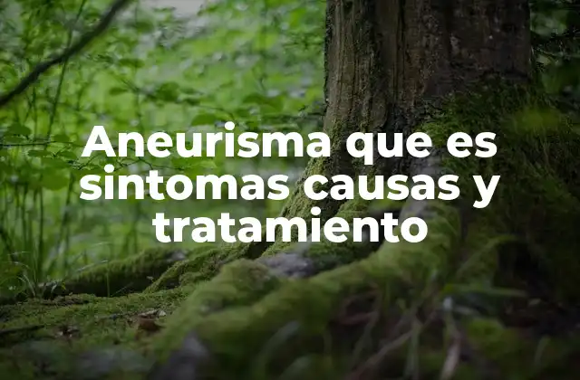 Aneurisma que es Sintomas Causas y Tratamiento 2 Causas que pueden llevar al desarrollo de un aneurisma