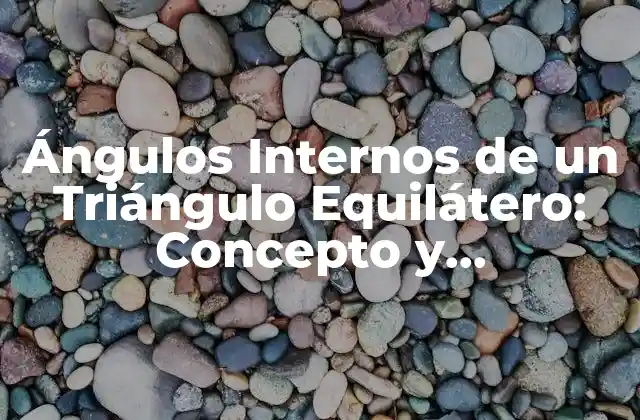 Ángulos Internos de un Triángulo Equilátero: Concepto y Propiedades