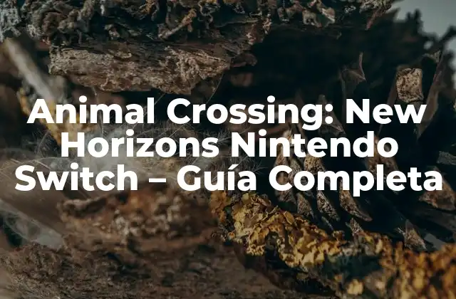 ¿Qué es Animal Crossing: New Horizons?