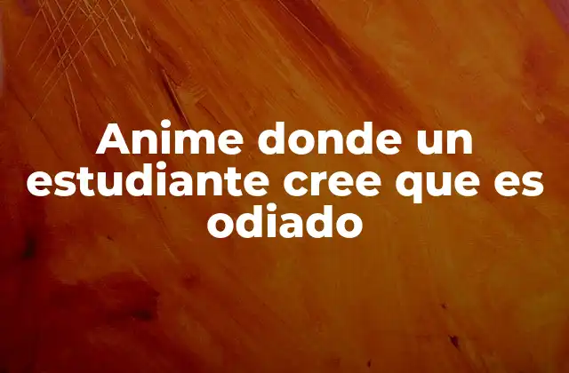 El reflejo de la soledad escolar en el anime