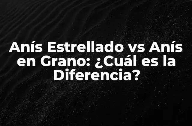 Anís Estrellado Vs Anís en Grano: ¿cuál es la Diferencia?
