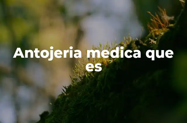Antojeria Medica que es