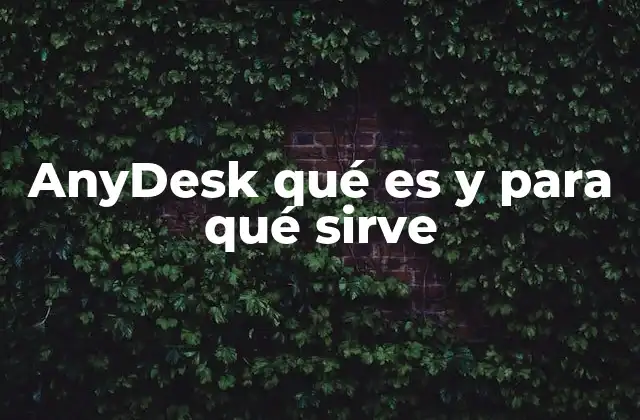 Anydesk Qué es y para Qué Sirve