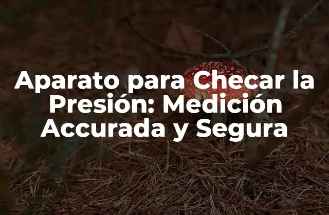 Aparato para Checar la Presión: Medición Accurada y Segura