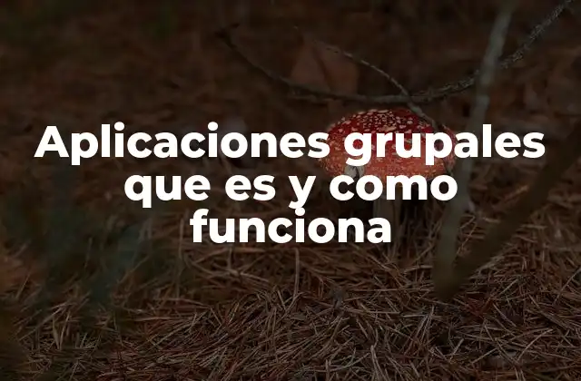 Aplicaciones Grupales que es y como Funciona