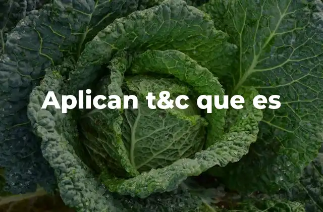 Aplican T&c que es