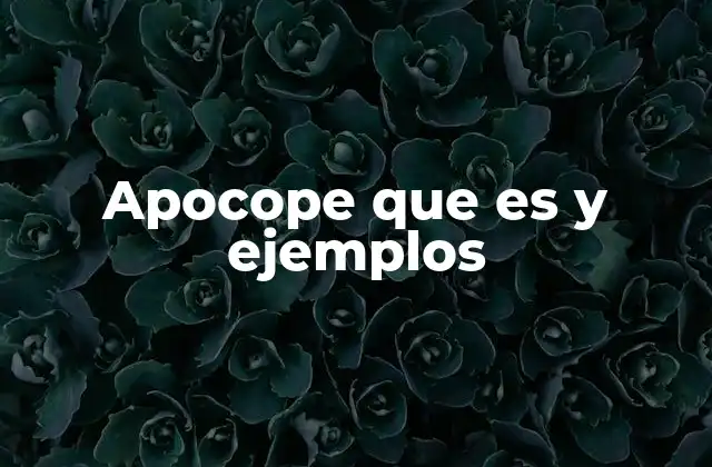 Apocope que es y Ejemplos