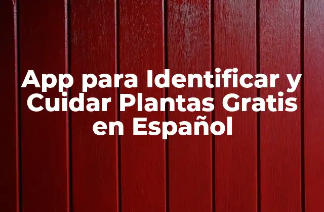 App para Identificar y Cuidar Plantas Gratis en Español