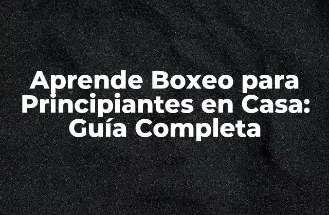 Aprende Boxeo para Principiantes en Casa: Guía Completa 2 Ventajas del Boxeo para Principiantes en Casa