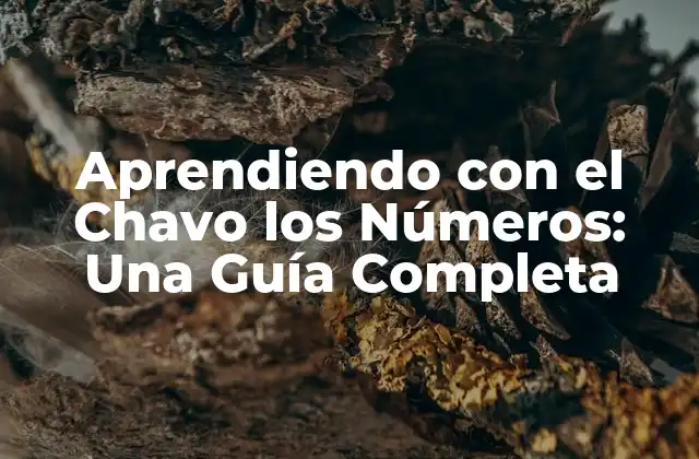 Aprendiendo con el Chavo los Números: una Guía Completa