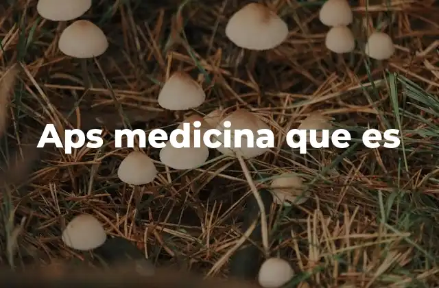 Aps Medicina que es