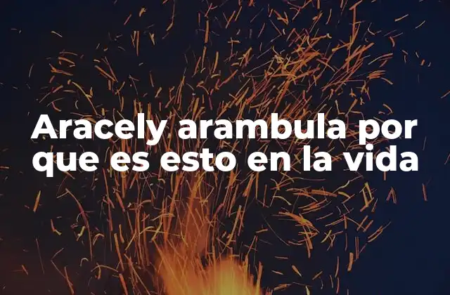 Aracely Arambula por que es Esto en la Vida