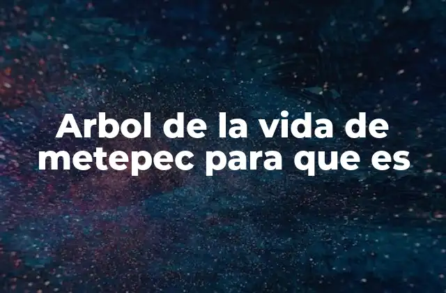 Arbol de la Vida de Metepec para que es
