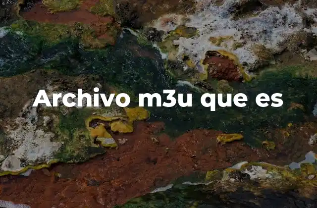 Archivo M3u que es