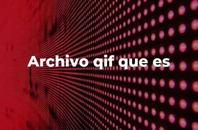 Archivo Qif que es