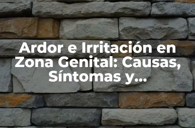 Ardor e Irritación en Zona Genital: Causas, Síntomas y Tratamientos