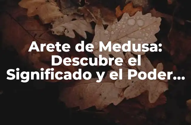 Arete de Medusa: Descubre el Significado y el Poder de Este Simbolo Mágico