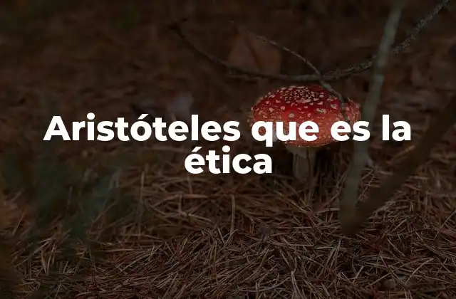 Aristóteles que es la Ética