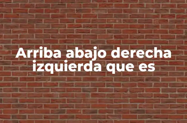 Arriba Abajo Derecha Izquierda que es