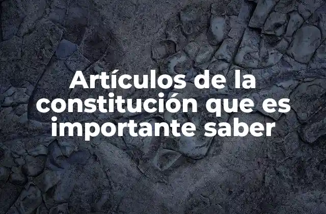 La base legal y social detrás de los artículos constitucionales