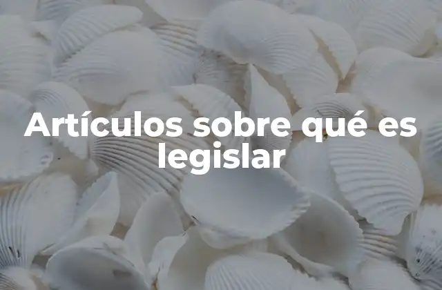 Artículos sobre Qué es Legislar 2 El rol del Poder Legislativo en la creación de leyes