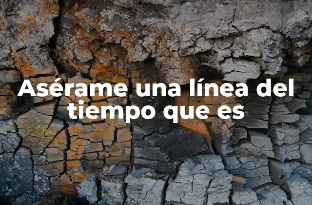 Asérame una Línea Del Tiempo que es