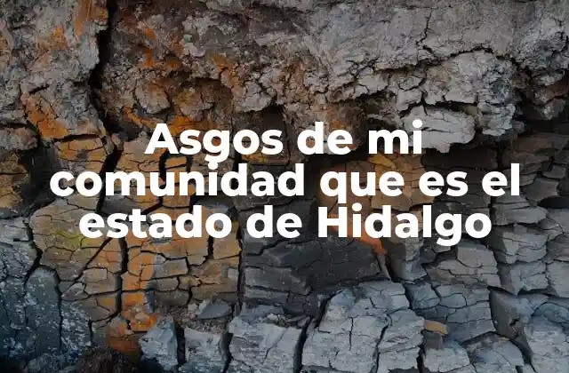 Asgos de Mi Comunidad que es el Estado de Hidalgo