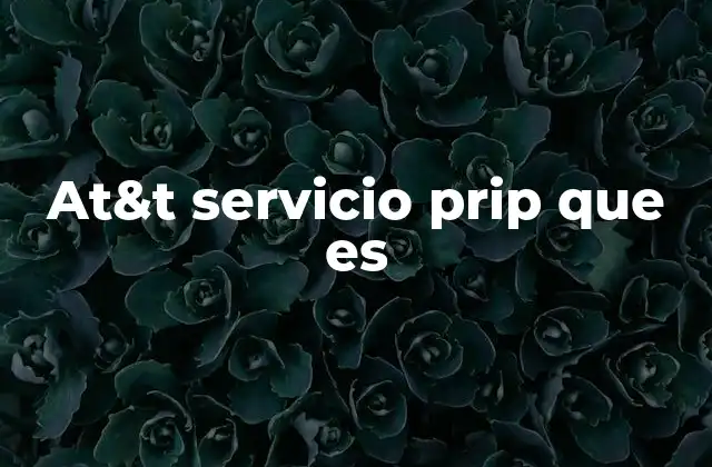 At&t Servicio Prip que es
