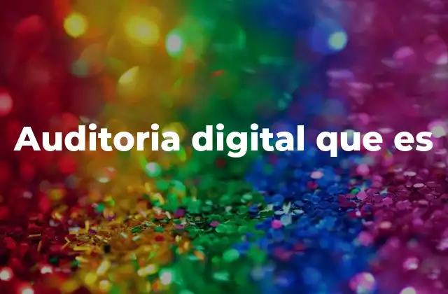 Auditoria Digital que es