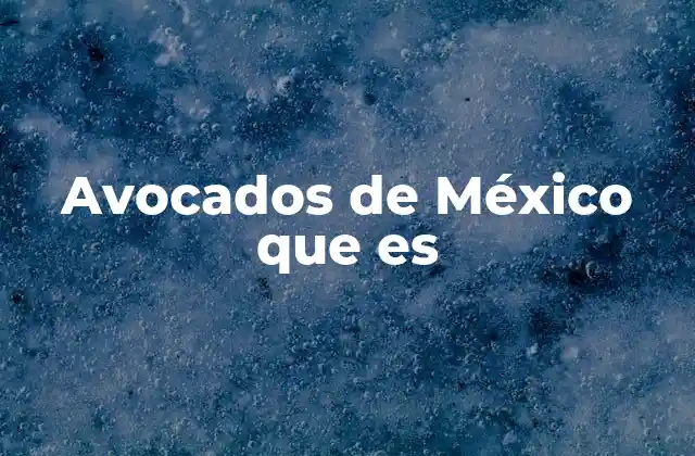 Avocados de México que es
