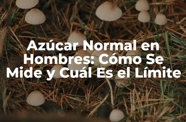 Azúcar Normal en Hombres: Cómo Se Mide y Cuál es el Límite